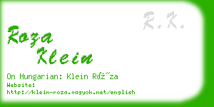 roza klein business card